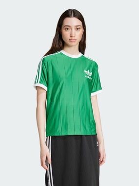 Adidas Adicolor 3-Stripes Pinstripe Tee | Kelly Green